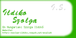 ildiko szolga business card