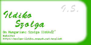 ildiko szolga business card